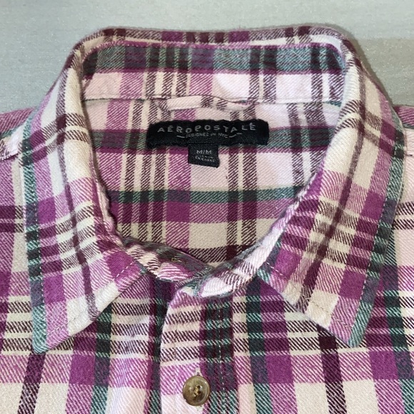 Men’s Aeropostale Flannel Shirt Medium - Picture 5 of 9